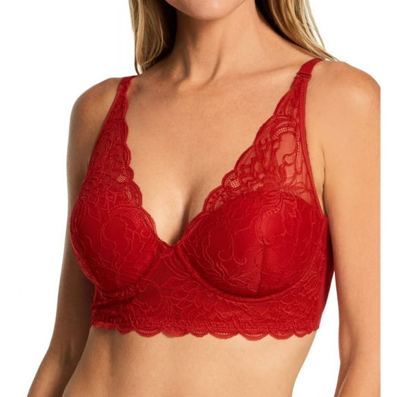 Women's Maidenform DM1188 Casual Comfort Wireless Lined Convertible Bralette (Eclipse Red 38C)