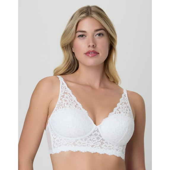 Maidenform Lace Bralette Lightly Lined Convertible Bra Longline Women's DM1188