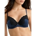 thumbnail image 1 of Women's Maidenform DM1195 Comfort Devotion Love Your Lift Underwire Bra (Navy Eclipse/Black 38D), 1 of 5