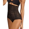 thumbnail image 1 of Women's Maidenform DM2005 Sexy Shaping Hi Waist Brief (Black w/ Body Beige 2X), 1 of 2