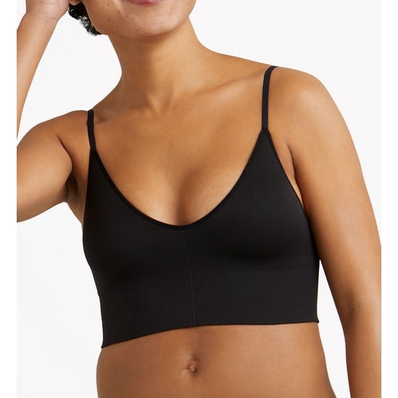 Women's Maidenform DM2302 Pure Comfort Feel Good Seamless Side Brami (Black L)