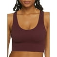 thumbnail image 1 of Women's Maidenform DM2304 Pure Comfort Feel Good Seamless Crop Tank Bra (Night fire Red XL), 1 of 4