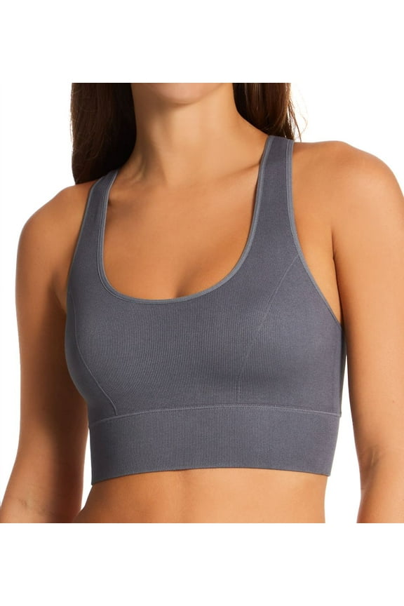 Women's Maidenform DM2304 Pure Comfort Feel Good Seamless Crop Tank Bra (Silver Lining M)