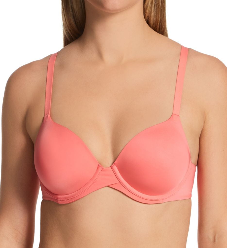 Women's Maidenform DM7543 One Fabulous Fit 2.0 Tailored Demi T-Shirt Bra  (Lavender Picnic Daisy 34B) 