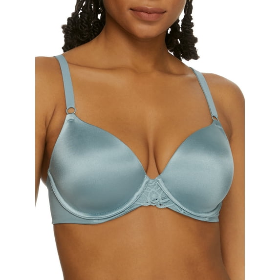 Women's Maidenform DM7543 One Fabulous Fit 2.0 Tailored Demi T-Shirt Bra (Sunday Morning Blue 34D)