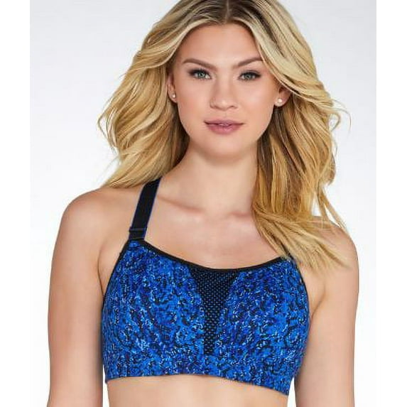 Women's Maidenform DM7989 Ultimate Underwire Sports Bra (Blue Digital Animal 38D)