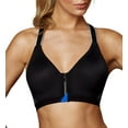 thumbnail image 1 of Women's Maidenform DM7991 Secure Zip Front Underwire Racerback Sports Bra (Black/Bozzeto Blue 38DD), 1 of 3