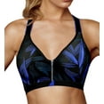 thumbnail image 1 of Women's Maidenform DM7991 Secure Zip Front Underwire Racerback Sports Bra (Sporty Palm/PalaceBlue 38B), 1 of 2