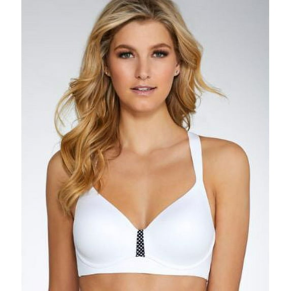 Maidenform Women's Sport Convertible Wirefree Bra, White/Black, 36C