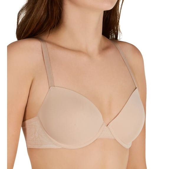 Women's Maidenform DM9410 Comfort Devotion Ultimate No-Show Underwire Bra (Paris Nude/Pearl 36A)