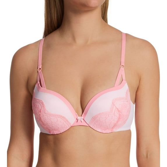 Women's Maidenform DM9900 Love The Lift Push Up & In Lace Demi Bra (Ballerina Slipper/Rose 38C)