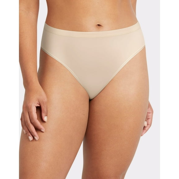 Women's Maidenform DMBTHB Barely There Invisible Look Hi Leg Panty (Almond 5)
