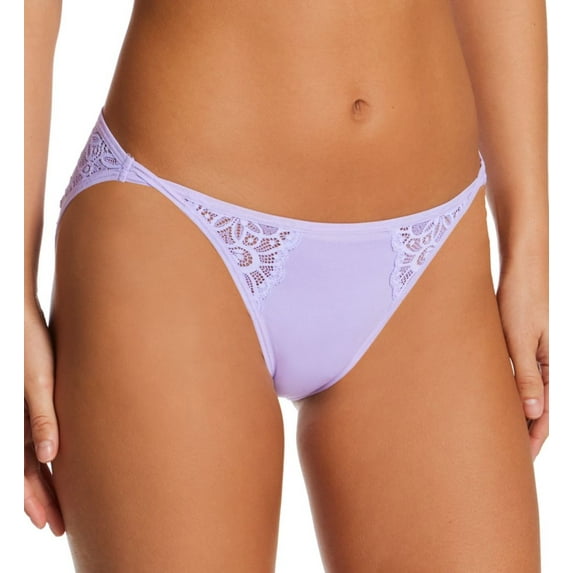 Women's Maidenform DMECBK Eco Lace String Bikini Panty (Misty Lilac XL)