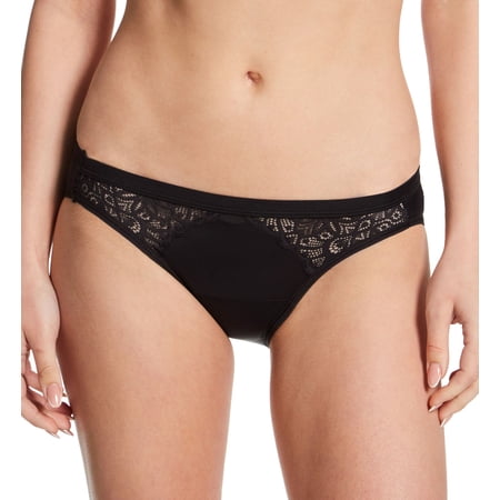 Women's Maidenform DMLBKL Bikini Light Flow Period Panty (Black M)