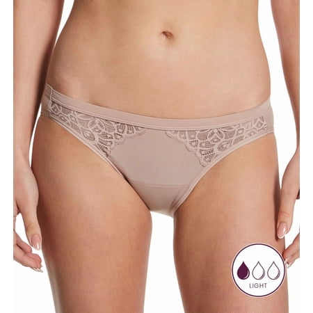 Women's Maidenform DMLBKL Bikini Light Flow Period Panty (Evening Blush L)