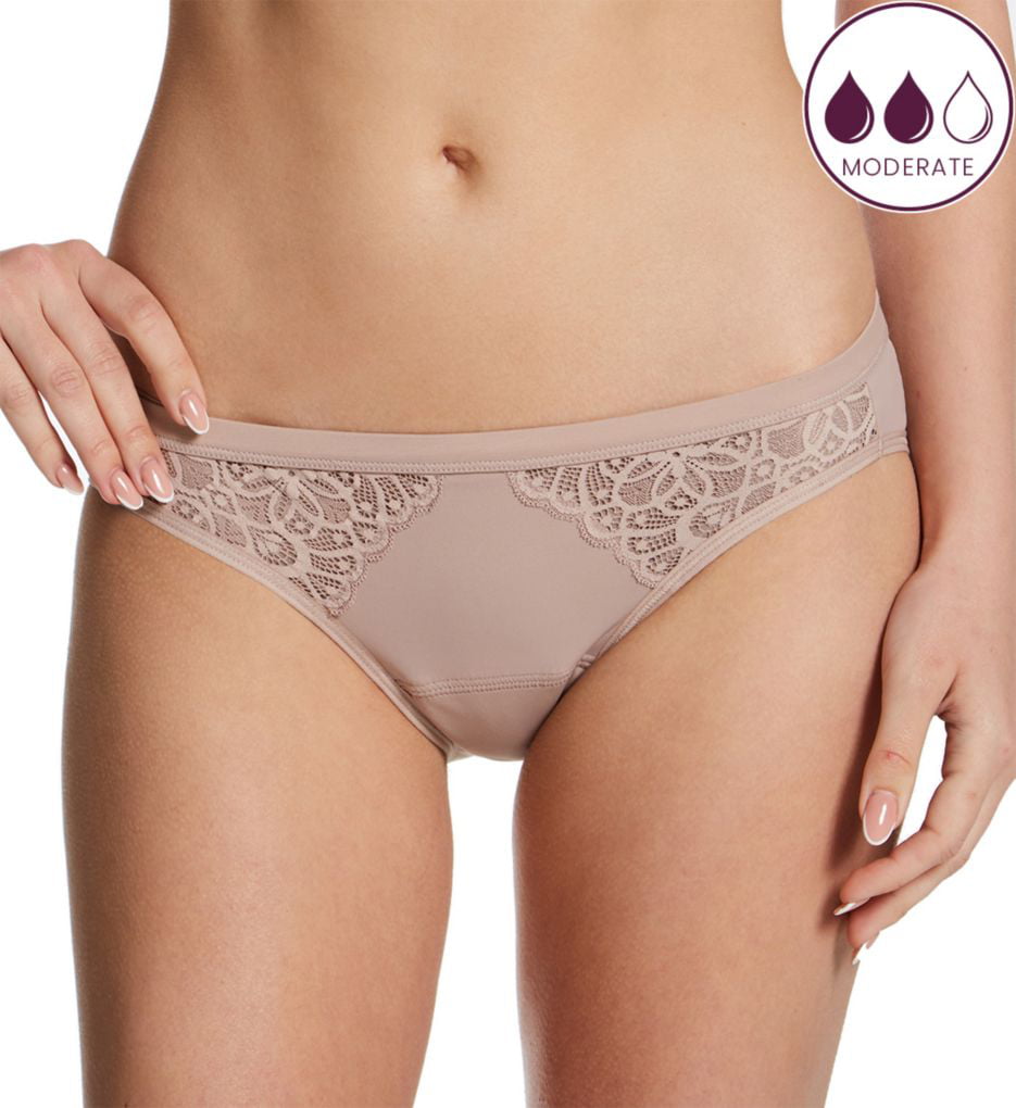 Women's Maidenform DMLBKM Bikini Moderate Flow Period Panty (Evening Blush  S) 