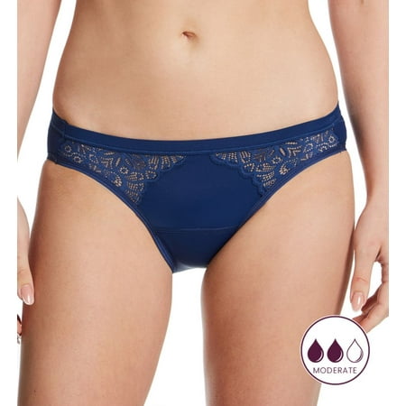 Women's Maidenform DMLBKM Bikini Moderate Flow Period Panty (Navy Eclipse S)