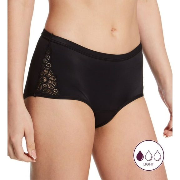 Women's Maidenform DMLBSL Period Panty Hipster Light (Black 5)