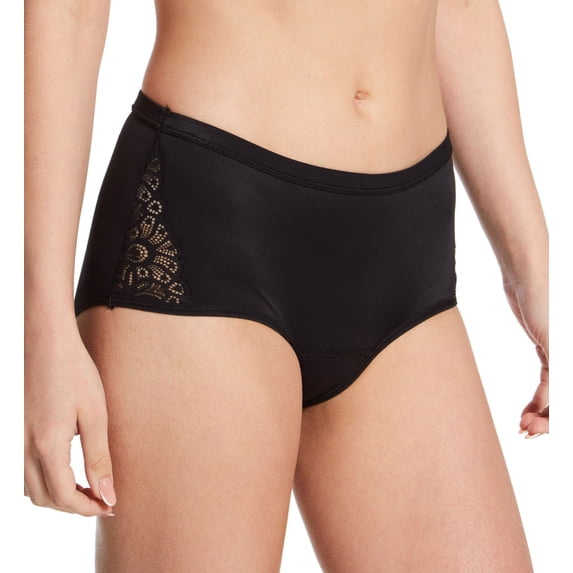 Women's Maidenform DMLBSL Period Panty Hipster Light (Black 9)