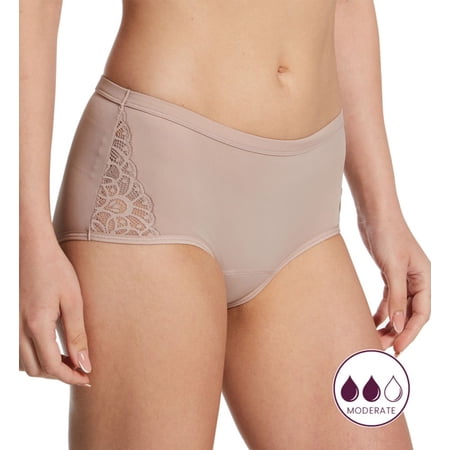 Women's Maidenform DMLBSM Hipster Moderate Flow Period Panty (Evening Blush 2X)