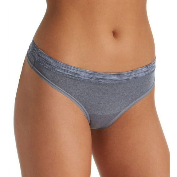 Women's Maidenform DMMSMT Sport Thong (Charcoal Print/Grey 9)