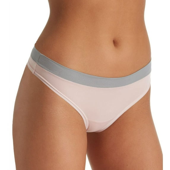 Women's Maidenform DMMSMT Sport Thong (Grey/Pale Pink Heather 7)