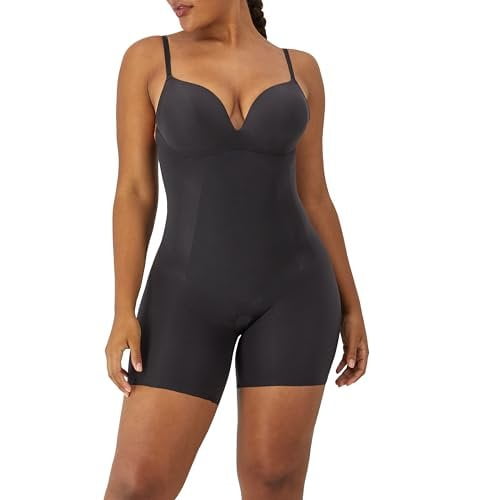 Maidenform Womens All-in-one With Built-in Bra Shapewear Dms089 All In One, Black, Small US
