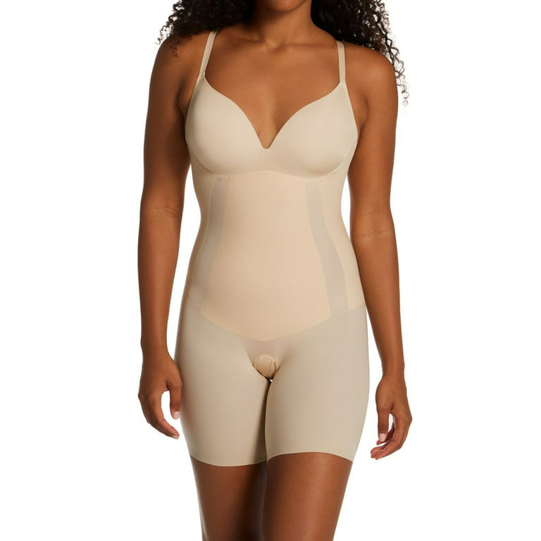 Women's Maidenform DMS089 All-in-One Body Shaper with Built in Bra  (Transparent 2X)