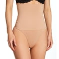 thumbnail image 1 of Women's Maidenform DMS707 Tame Your Tummy High Waist Shaping Thong (Beige 2X), 1 of 2