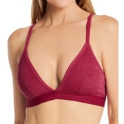 Women's Maidenform DMSLTB Stretch Lace Triangle Wireless Bralette (Spice Market Red L)