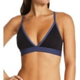 thumbnail image 1 of Women's Maidenform DMSSTB Naturally Soft Triangle Bralette (Blk/ Classic Style Blu L), 1 of 1