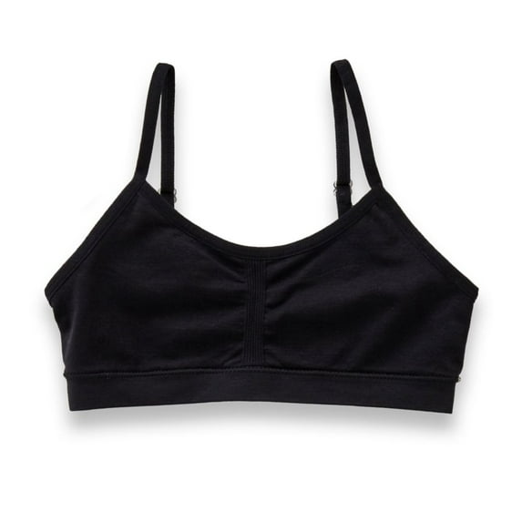 Women's Maidenform Girl H4217 Seamfree Ruched Crop Bralette (Black XL)