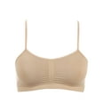 thumbnail image 1 of Women's Maidenform Girl H4217 Seamfree Ruched Crop Bralette (Nude S), 1 of 2