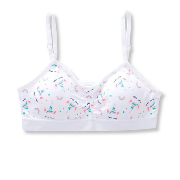 Women's Maidenform Girl H4217 Seamfree Ruched Crop Bralette (Winkie Unicorns S)
