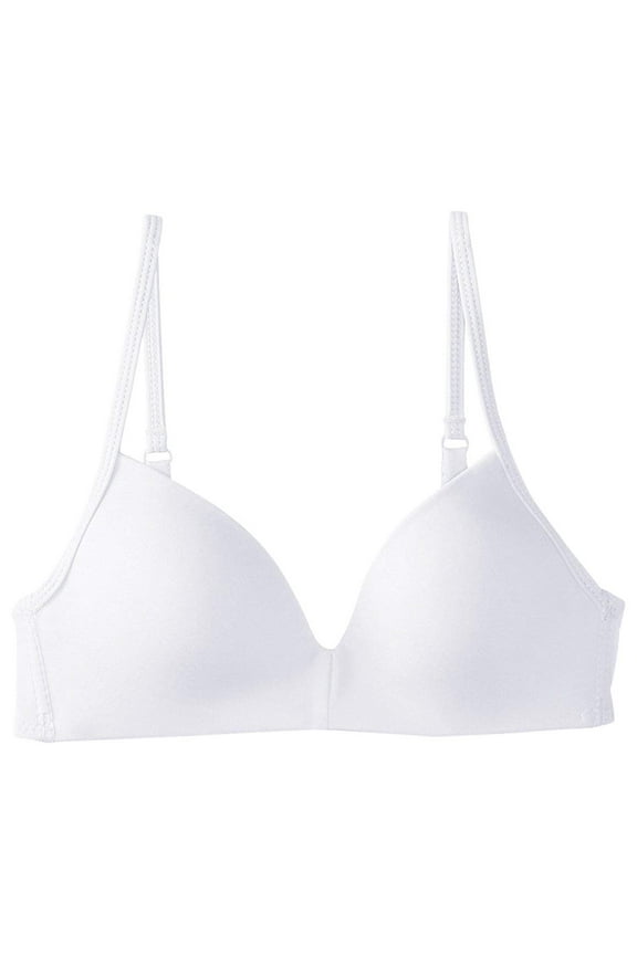 Women's Maidenform Girl H4667 Classic Molded Soft Cup Bra (White 36A)