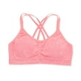 thumbnail image 1 of Women's Maidenform Girl MB2104 Strappy Back Ruched Crop Bralette (Pink Carnation L), 1 of 1