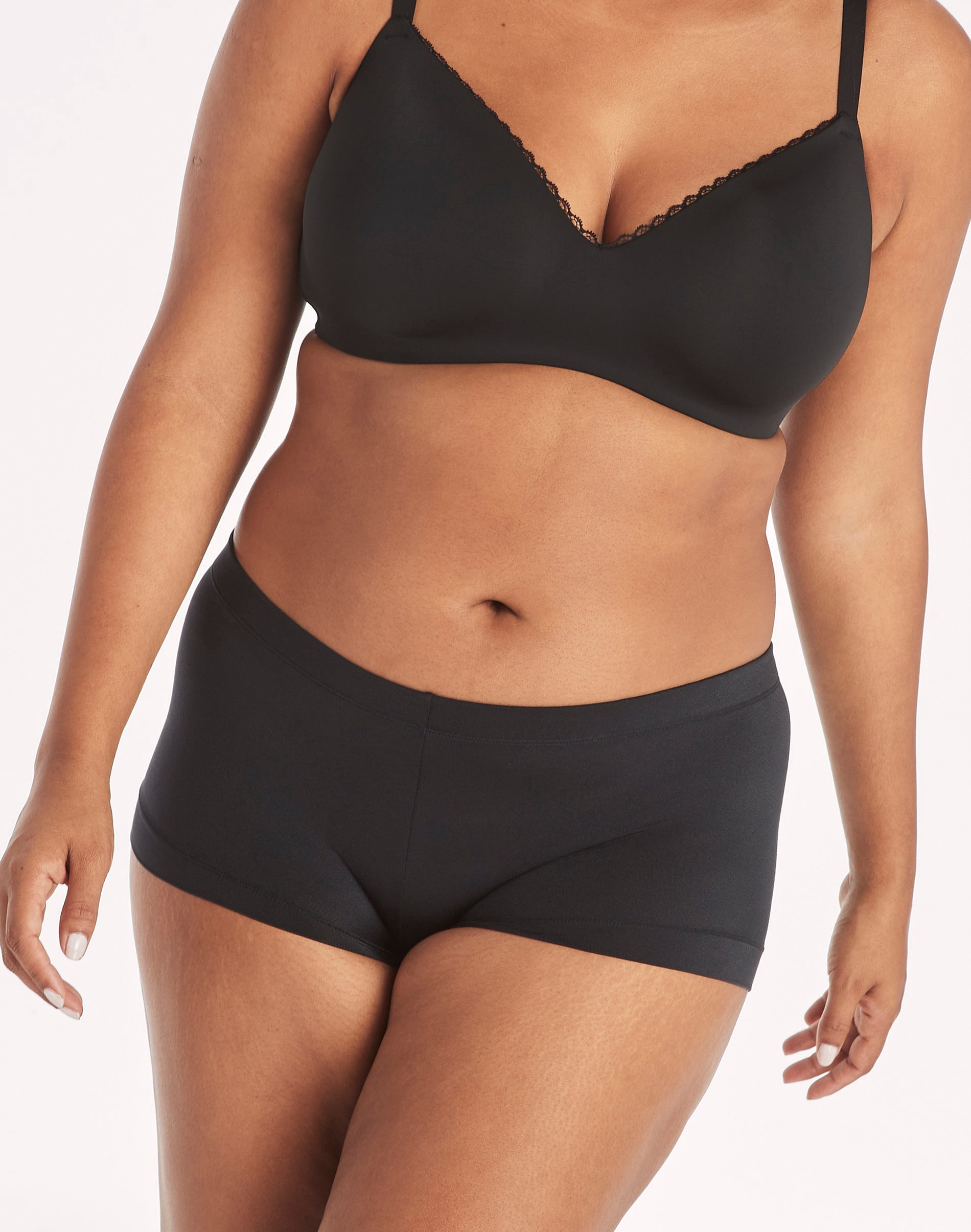 Maidenform Women's Microfiber Boyshort Panties 3-Pack - Full Coverage Underwear With Lace Trim & Booty Ruching