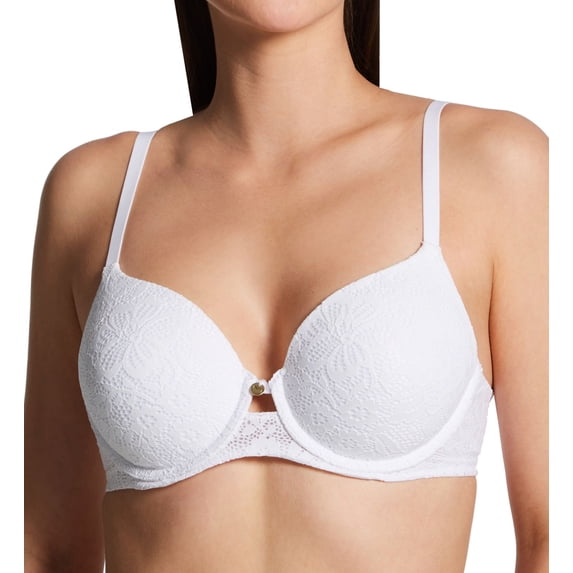Women's Maidenform DM2423 Custom Lift - All Over Lace Bra (White Lace 38B)