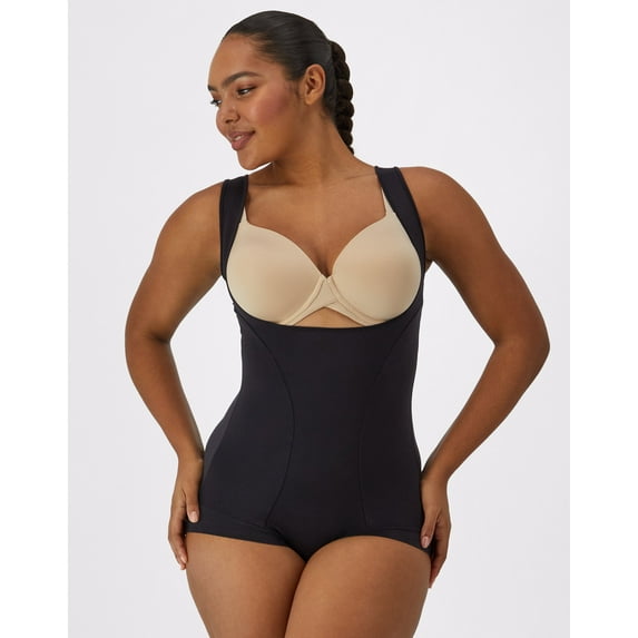 Maidenform Body Shaper Shapewear Wear Your Own Bra Romper Open Bust Comfortable
