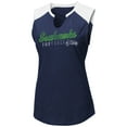 thumbnail image 1 of Women's Majestic College Navy/White Seattle Seahawks V-Notch Muscle Tank Top, 1 of 3