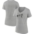 thumbnail image 1 of Women's Majestic Heathered Gray Chicago White Sox Second Wind V-Neck T-Shirt, 1 of 3
