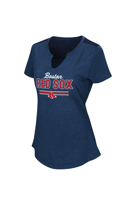 Women's Majestic Navy Boston Red Sox Plus Size Switch Hitter T-Shirt