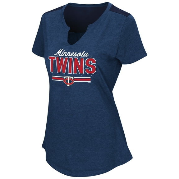 Women's Majestic Navy Minnesota Twins Plus Size Switch Hitter T-Shirt