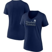 Women's Majestic Navy New York Yankees Regulation V-Neck T-Shirt
