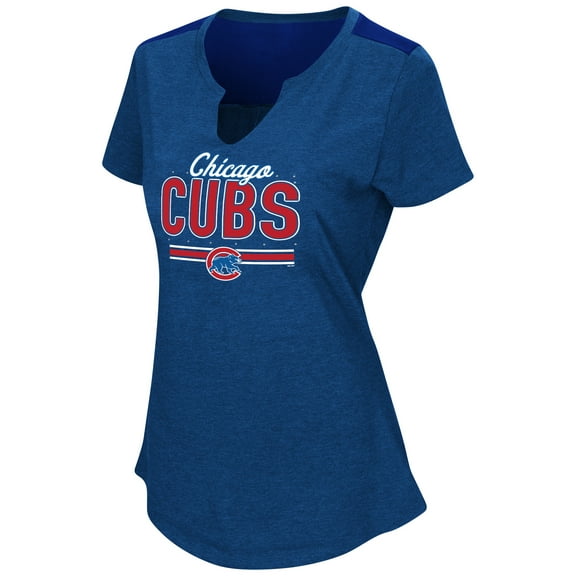 Women's Majestic Royal Chicago Cubs Plus Size Switch Hitter T-Shirt