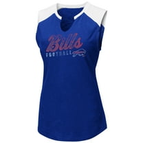 Women's Majestic Royal/White Buffalo Bills V-Notch Muscle Tank Top