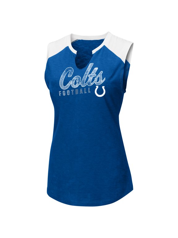 Women's Majestic Royal/White Indianapolis Colts V-Notch Muscle Tank Top
