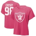 thumbnail image 1 of Women's Majestic Threads Maxx Crosby Pink Las Vegas Raiders Name & Number T-Shirt, 1 of 3