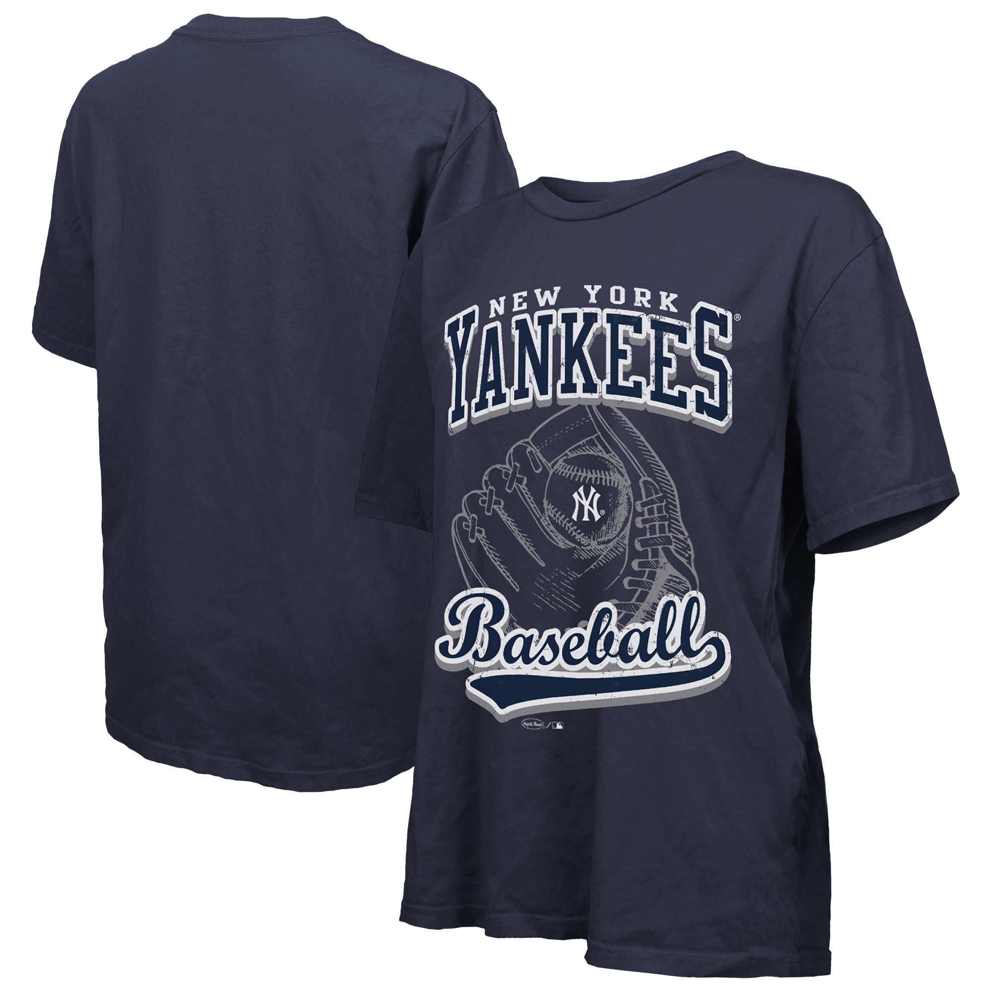 Women's Majestic Threads Navy New York Yankees Oversized First