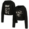 thumbnail image 1 of Women's Majestic Threads Sidney Crosby-Black Pittsburgh Penguins Leopard Print Name & Number Cropped Pullover Hoodie, 1 of 3